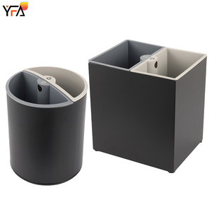 Cubo de Basura Rectangular de 2 Compartimentos Clasificado, Cubo de Basura de Clasificación Seco y Húmedo de Plástico, Cubo de Basura de Clasificación de Cocina, Habitación