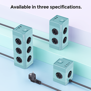 EU Portable Smart Plug Power Strip 2m Cord Tower <strong>Socket</strong> with 17W <strong>2</strong> USB-A <strong>2</strong> USB-C 4/8/12 Outlets <strong>3</strong> USB-A Charging <strong>Function</strong> 16A - Product Image 5