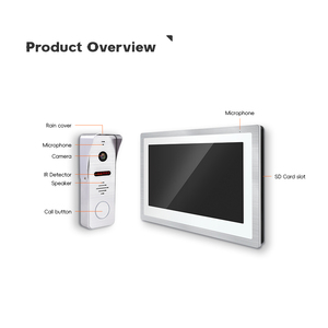 Intercomunicador de puerta de 10,1 pulgadas con cámara, sistemas de intercomunicación de puerta interior y exterior con cámara, timbre de puerta, videoportero - Product Image 3