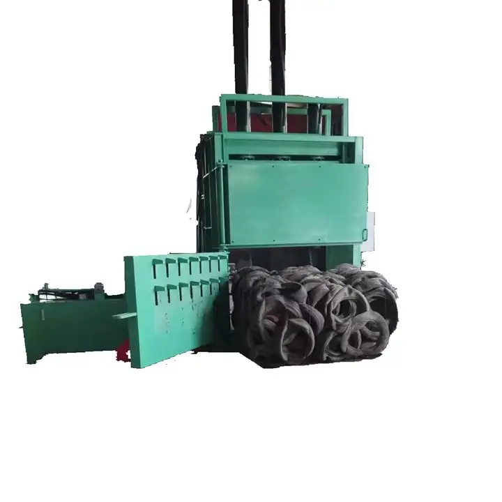 Scrap Used Tire Baler For Sale Used Tire Recycling Baler Machine Automatic Tyre Baling Machine