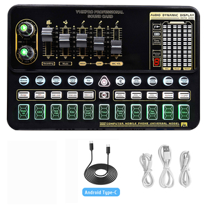 Interfaz de audio profesional Tarjeta de sonido y mezclador con juego de micrófono BM800 para computadora Karaoke Grabación de transmisión en vivo