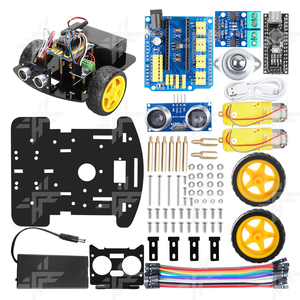 Werkseitiges 2WD-Roboterkit Ultraschall-Hindernis vermeidung Smart Robot Car Kit Open Source Programming Starter Kit für ArduIDE - Product Image 5