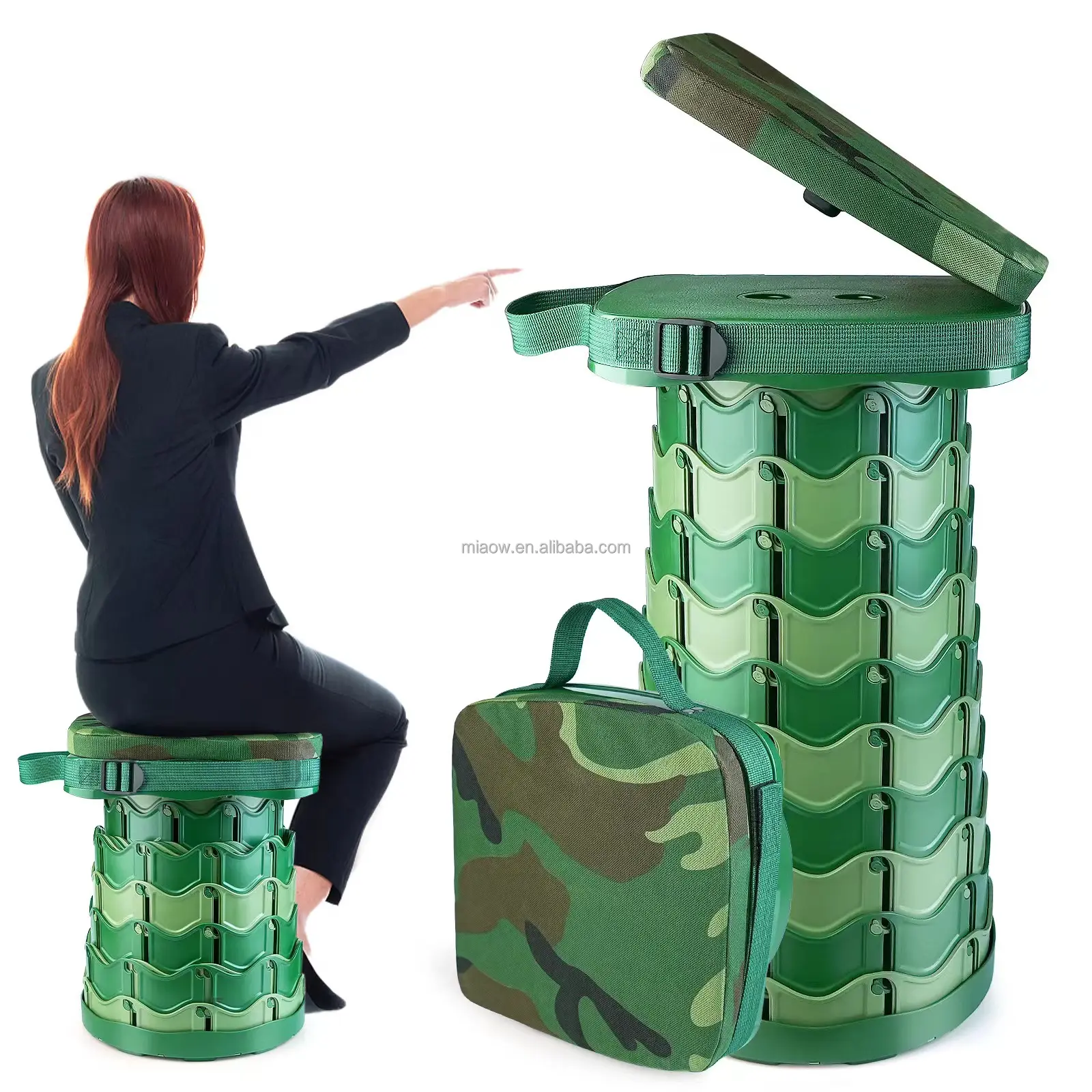 Outdoor Portable stool telescopic camping chair Square multi-functional telescopic stool