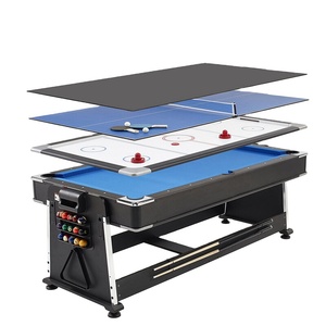 Juego de mesa de hockey de aire económico convertible mesa de billar multijuego cuatro en uno con tenis de mesa - Product Image 1