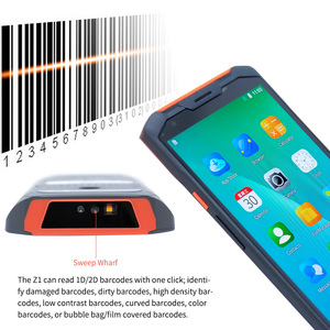 Venta de fábrica Sistema Android de 6 pulgadas PDA Colector de datos móvil Escáner de código de barras NFC QR de mano con pantalla táctil en stock - Product Image 1