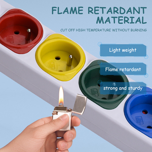 Colored <strong>Extension</strong> <strong>Socket</strong> With <strong>Multiple</strong> Switched Plugs 5 Gang French Power Strip Copper Material Electric <strong>Socket</strong> - Product Image 6