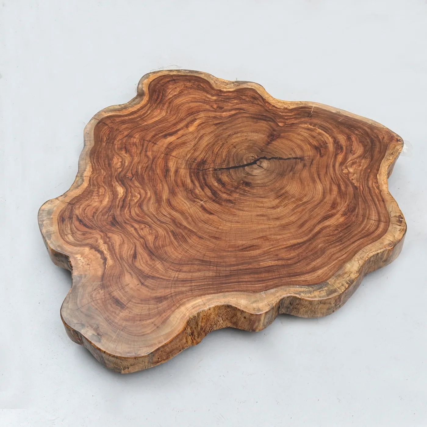 Otselling-Mesa de madera de ébano, mesa de té de resina poxy