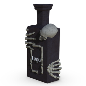 Biểu Tượng Tùy Chỉnh Sứ Alcohole Uống Whiskey Tequila Decanter Ngày Của Hộp Sọ Chết Rỗng Sang Trọng Màu Đen Mờ Gốm Rượu Vang Chai - Product Image 4