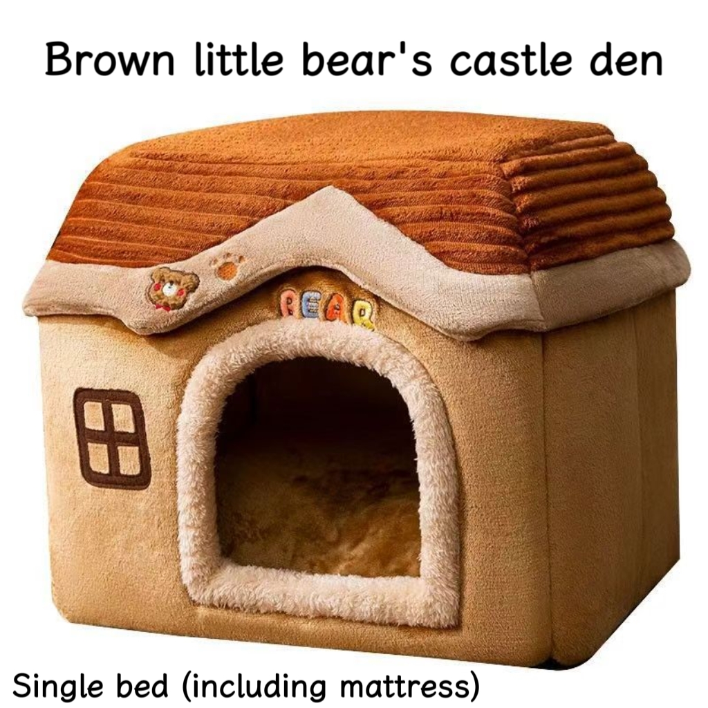 Brown little bear's castle den