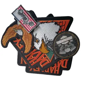 Custom <strong>Design</strong> USA Motorcycle Elements Sew Iron on Flag Patches for Garments Custom <strong>Embroidery</strong> <strong>Eagle</strong> Patch Patches - Product Image 3