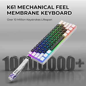 XVX K61 Màng Bàn Phím Im Lặng Key Có Dây Backlit Mini Bàn Phím Với USB Type-C Và Bánh Keycaps - Product Image 4