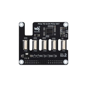 4-канальная плата адаптера PCIe FFC для Raspberry Pi 5, расширяет интерфейс PCIe разъемов Pi 5 на 4-канальный PCIe FFC - Product Image 3