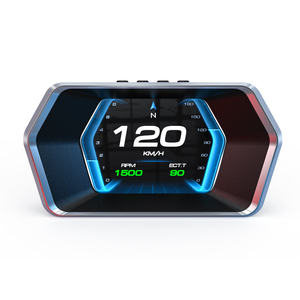 Evrensel OBD2 + GPS HUD P17 Tpms ekran gps tracker HUD metre araba aşırı hız alarmı ve OBD2 akıllı ölçer kilometre - Product Image 1