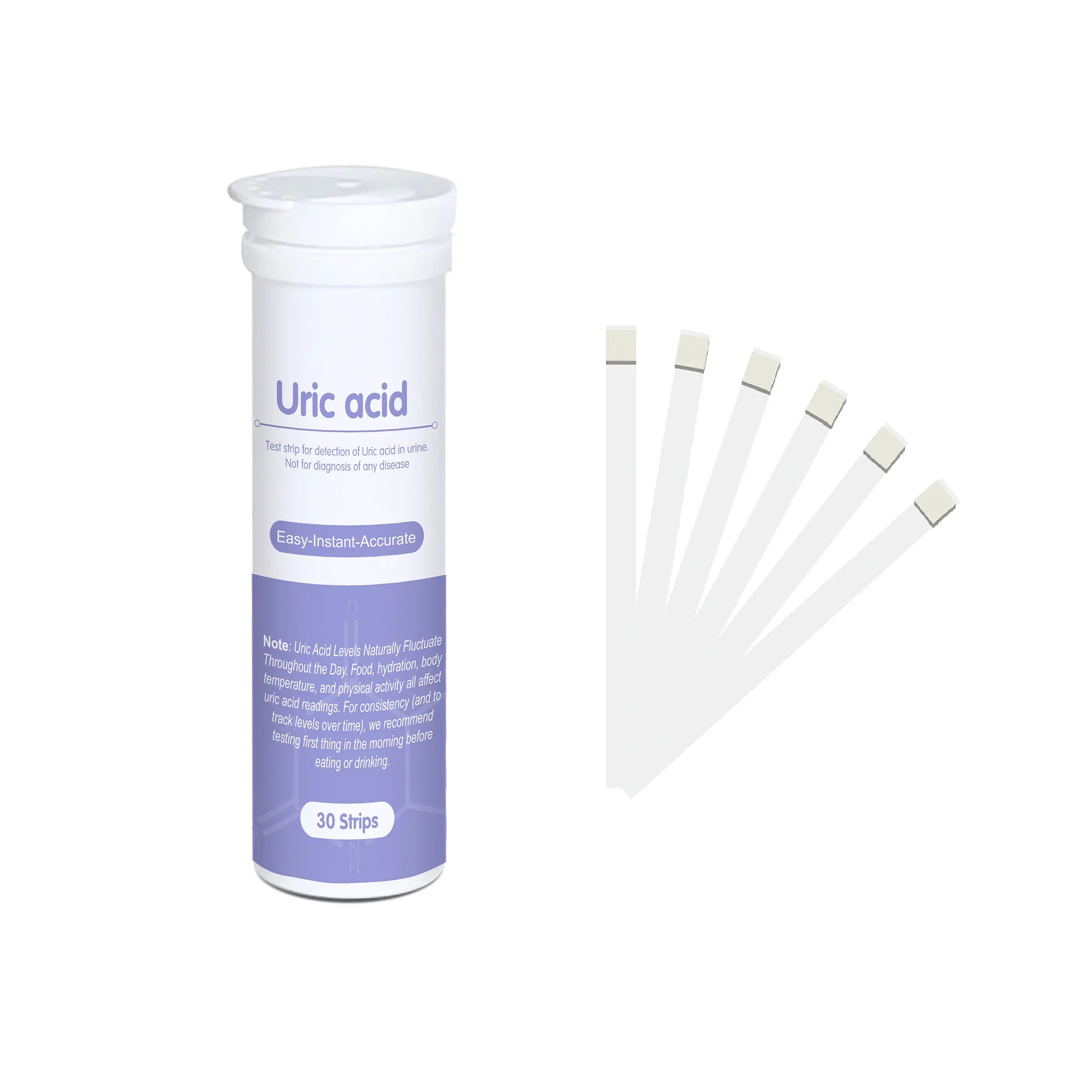 Bandelettes de test d'urine rapides et faciles pour l'analyse d'urine testant l'acide dans l'urine