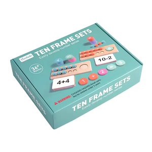 Montessori toán học bằng gỗ manipulatives thiết lập lớp học tiểu học mẫu giáo Mười khung học tập số đếm trò chơi toán học đồ chơi - Product Image 6