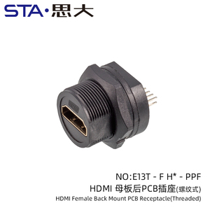 HDM防水IP67面板安装插座4K 60HZ航空插头防水HDMII连接器 - Product Image 2