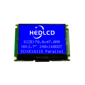Venta de fábrica Módulo de pantalla LCD gráfica de 2,7 pulgadas 240x160 con interfaz paralela UC1611s para instrumento de control industrial