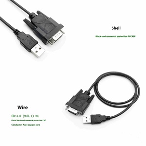 USB-シリアルポートアダプターDB9ピンコンバーターCH340オスとメスRS232 COM PVCジャケットUSB-シリアルケーブルコンピューター用