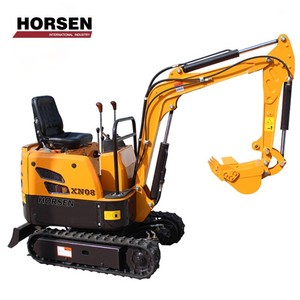 Çin HORSEN grubu fabrika fiyat 08 ton 1 tonluk küçük hidrolik paletli ekskavatör kazıcı Mini ekskavatör