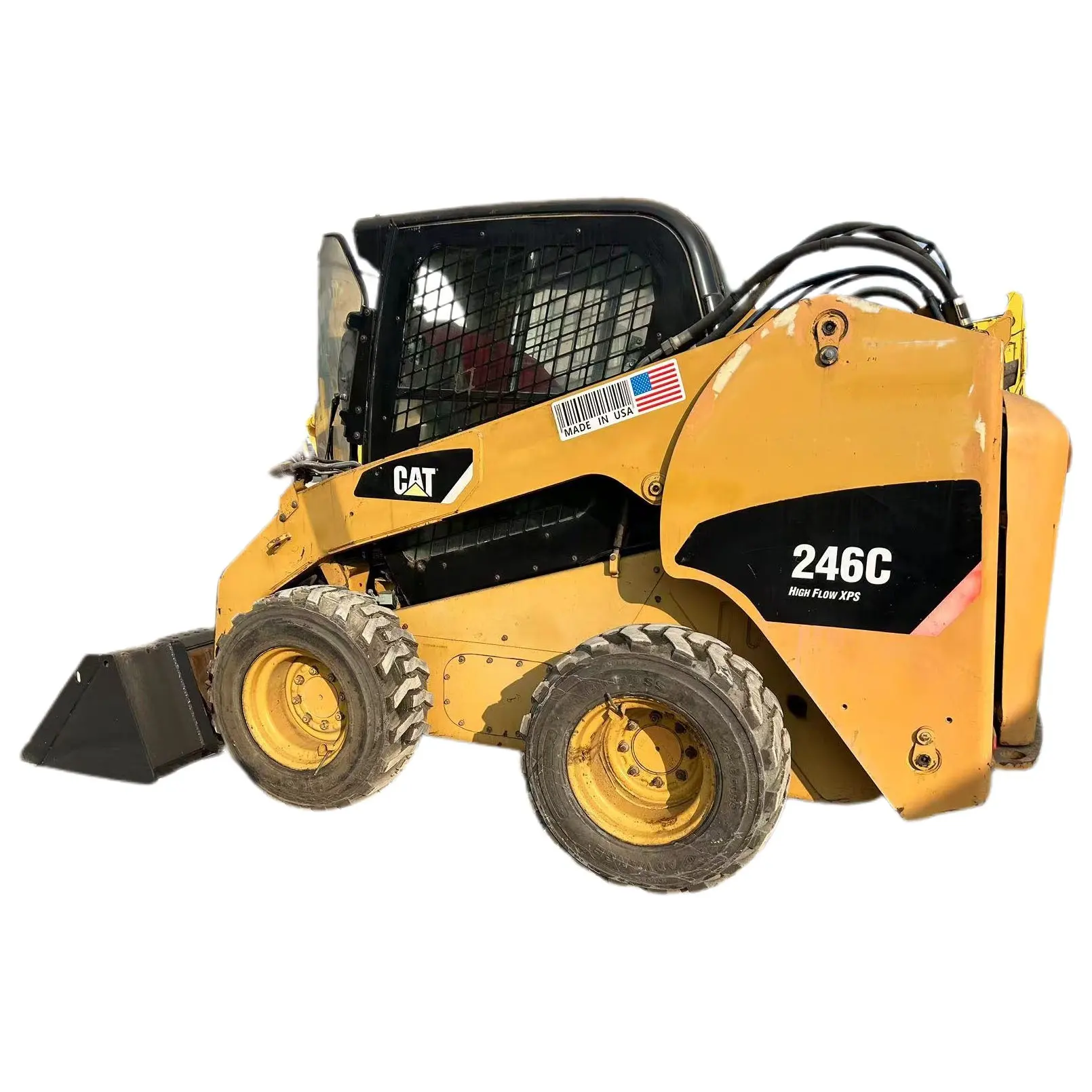 Produsen Mini Loader 4WD traktor Caterpillar 246C, compact USA made mini 1ton wheel loader skid steer loader