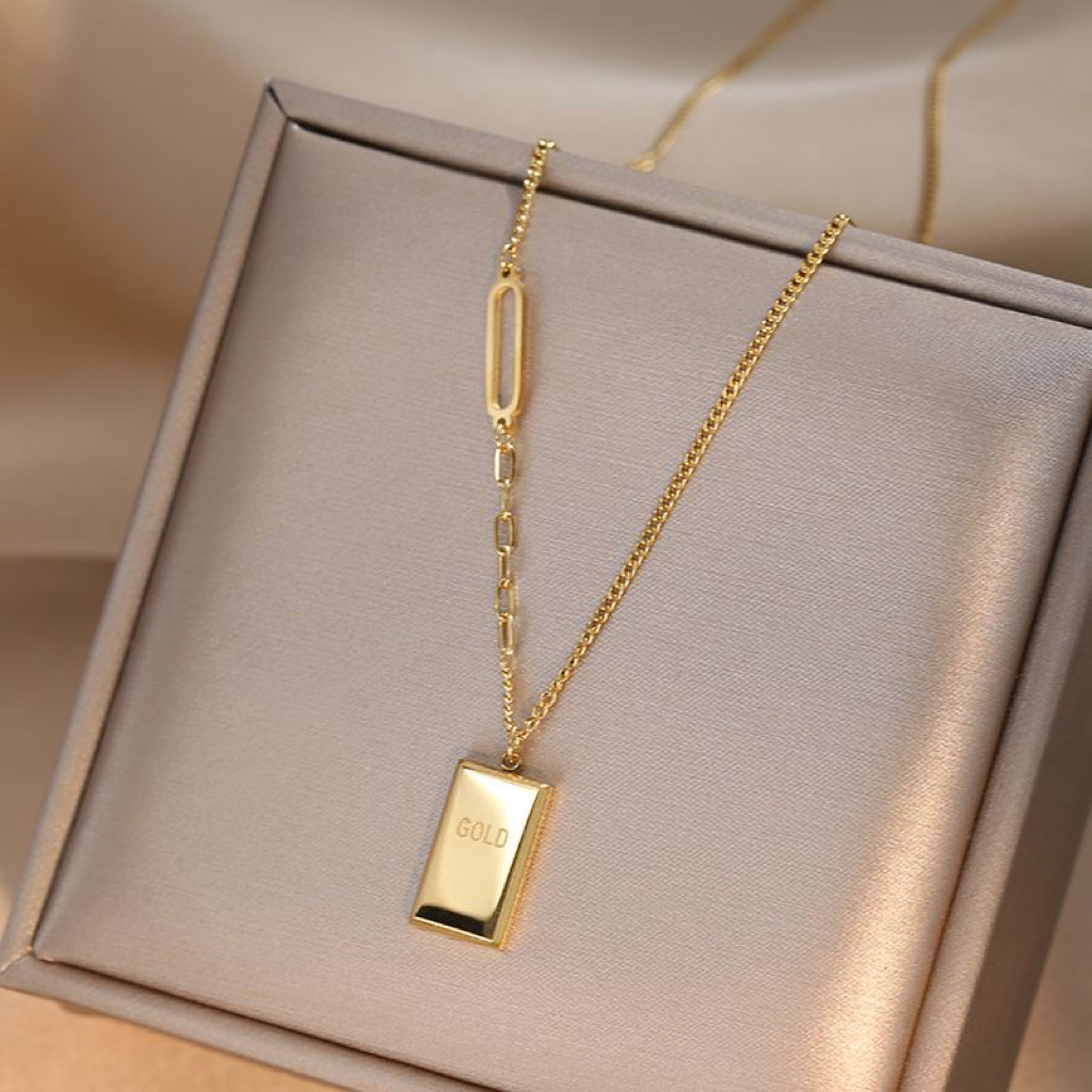 X889 riche petit collier brique or