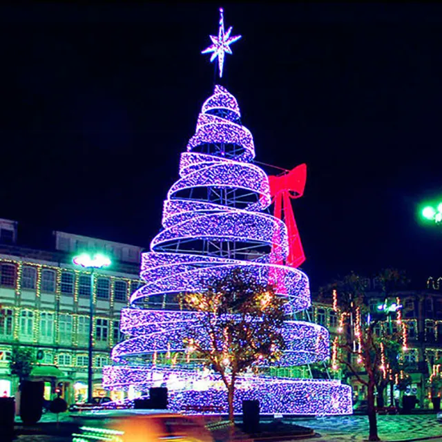 China fabricante feriados sala grande cone led espiral árvore de natal