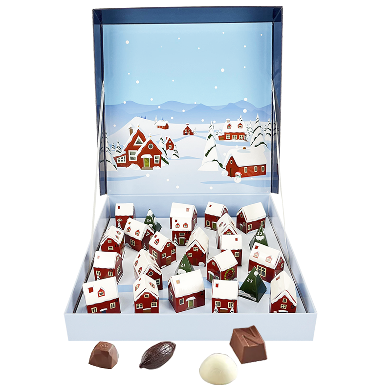 Calendrier de l'Avent chocolaté - village