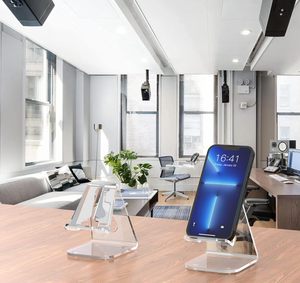 Bán buôn rõ ràng bảo mật cao Acrylic di động điện thoại di động hiển thị chủ đứng cho cửa hàng bán lẻ - Product Image 1