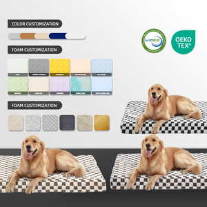 Tùy Chỉnh Mật Độ Cao Chỉnh Hình Bộ Nhớ Bọt Con Chó Kiểm Tra Mô Hình Giường Mat Sang Trọng Giường Con Chó Có Thể Tháo Rời Có Thể Giặt Bìa - Product Image 2