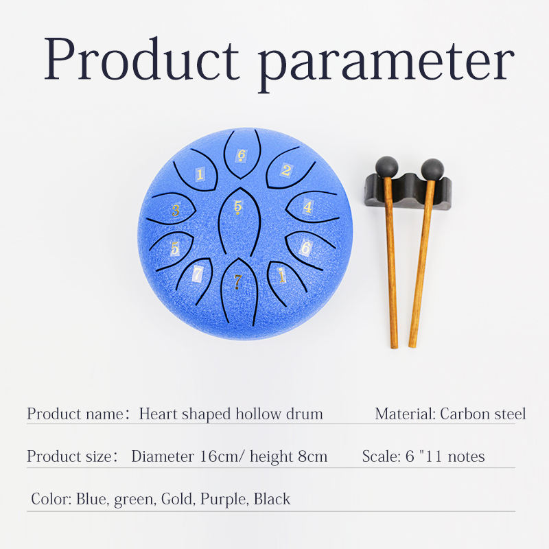 Latest Arrival OEM 6-Inch Carbon Steel Tongue Drum Durable Apple Shape with 11 Notes for Children