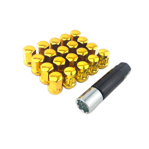 Tùy chỉnh màu đen mạ 6 điểm spline bánh xe Lug Nuts với ổ cắm công cụ quan trọng - Product Image 6