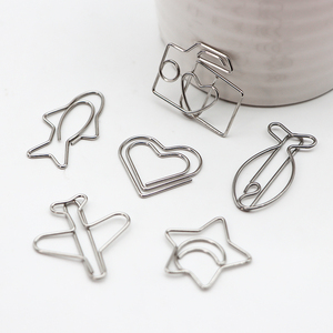 Bán buôn phim hoạt hình khác nhau Thiết kế văn phòng thép không gỉ bookmarks Creative Shaped Bạc nickel-mạ giấy Clips - Product Image 4