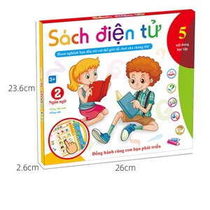 Vietnamita inglese bilingue bambini elettrico punto di lettura macchina di apprendimento macchina suono e-book per bambini