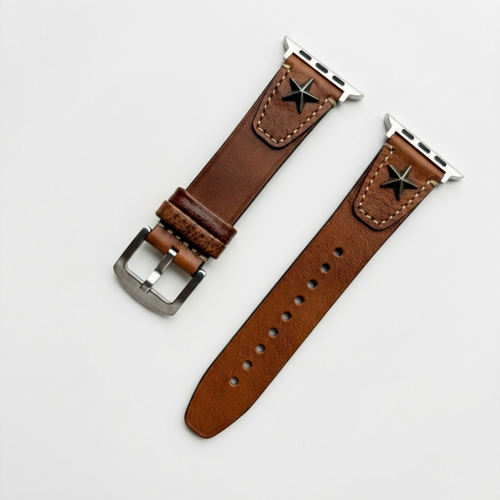 Marron clair (boucle argentée)