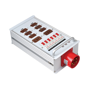 Caja de distribución de energía de luz de escenario de entrada SHTX de 8 vías 32A con 8 piezas 16A Salida de enchufe Industrial/enchufe de baquelita 63a caja de alimentación trifásica - Product Image 3