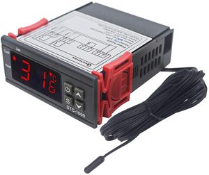 Termostato STC-1000 controlador de temperatura Digital, Sensor impermeable de 110V, 1M, relé de Control de temperatura LED de refrigeración de calefacción