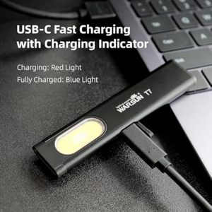 T7 Small Lumen Portable Outdoor Rechargeable LED Flashlight Waterproof IP44 Magnetic Grip Multi-function Work <strong>Light</strong>