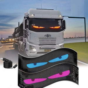 <strong>64</strong>*20 Car Windshield <strong>LED</strong> Screen Devil's Eye <strong>LED</strong> App+remote Control Decorative Electronic Screen Diy Indicator Light for Truck - Product Image 1