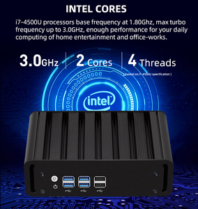 Fansız Mini PC Core i3 4010U i5 i7 mikro kişisel masaüstü bilgisayar Barebone Computador compuateur WIFI VGA 8USB - Product Image 3