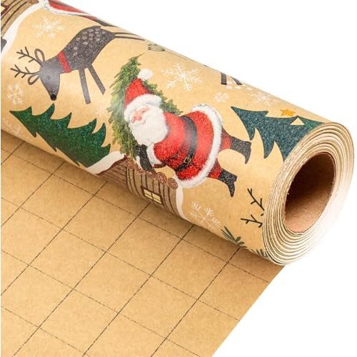 Fleur de Père Noël Kraft marron