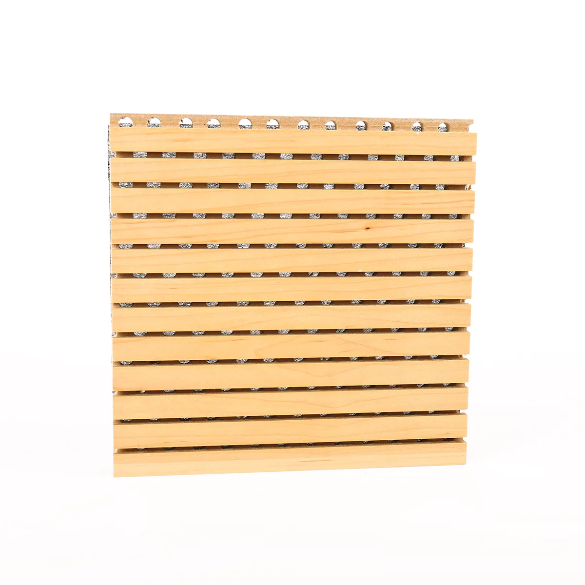 Alta absorção sonora eco madeira sulco perfurado madeira fibra acústica parede painel