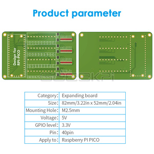 Raspberry Pi Pico /Pico W GPIO-Schraub klemmen hut Pico-Erweiterungs karte 40-polig für die Programmier verbindung - Product Image 3