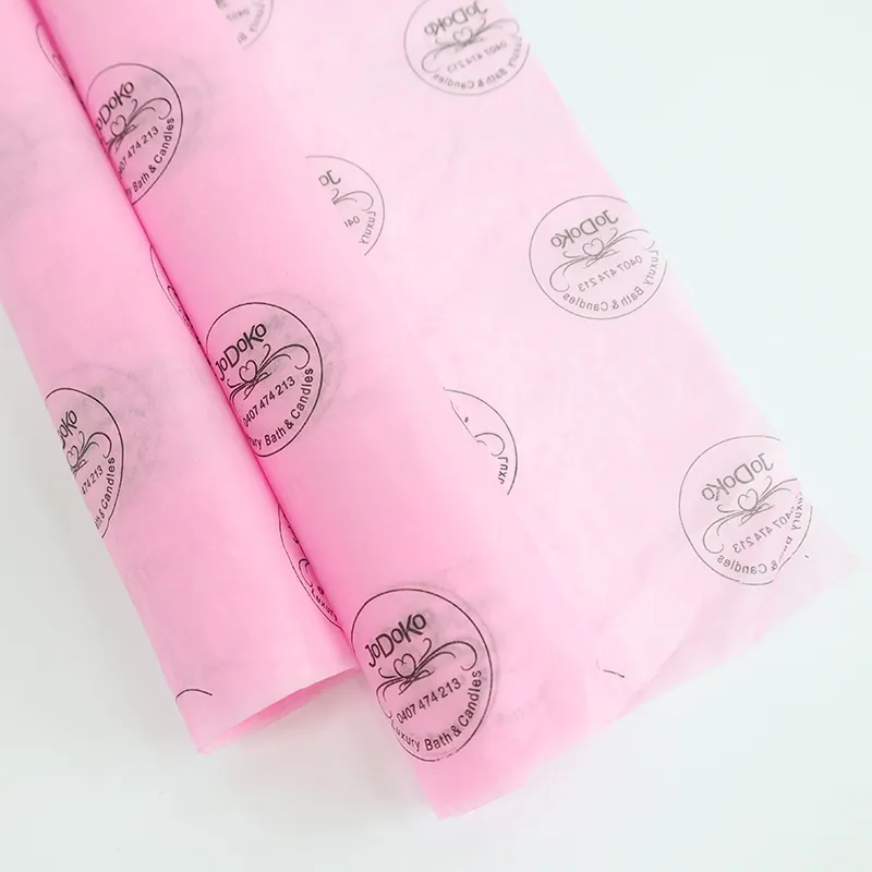 Vente en gros de logo rose de haute qualité, emballage personnalisé, tissu d'emballage, vente en gros