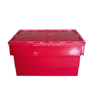Very Impact-resistant Plastic Large Moving Boxes Hinged Storage <strong>Container</strong> <strong>Nested</strong> and Stacked Storage Crates - Product Image 3
