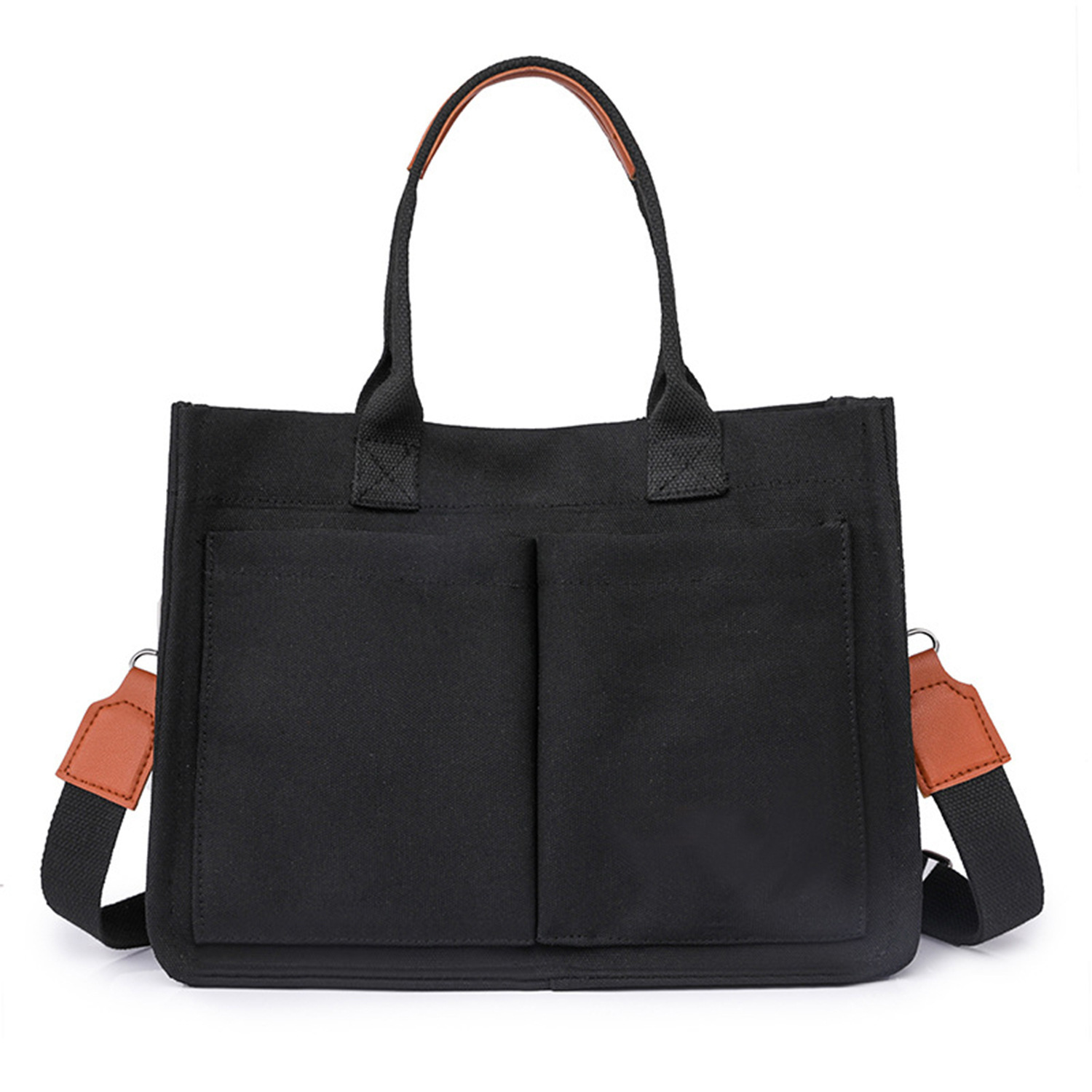 Porte-documents en toile noire