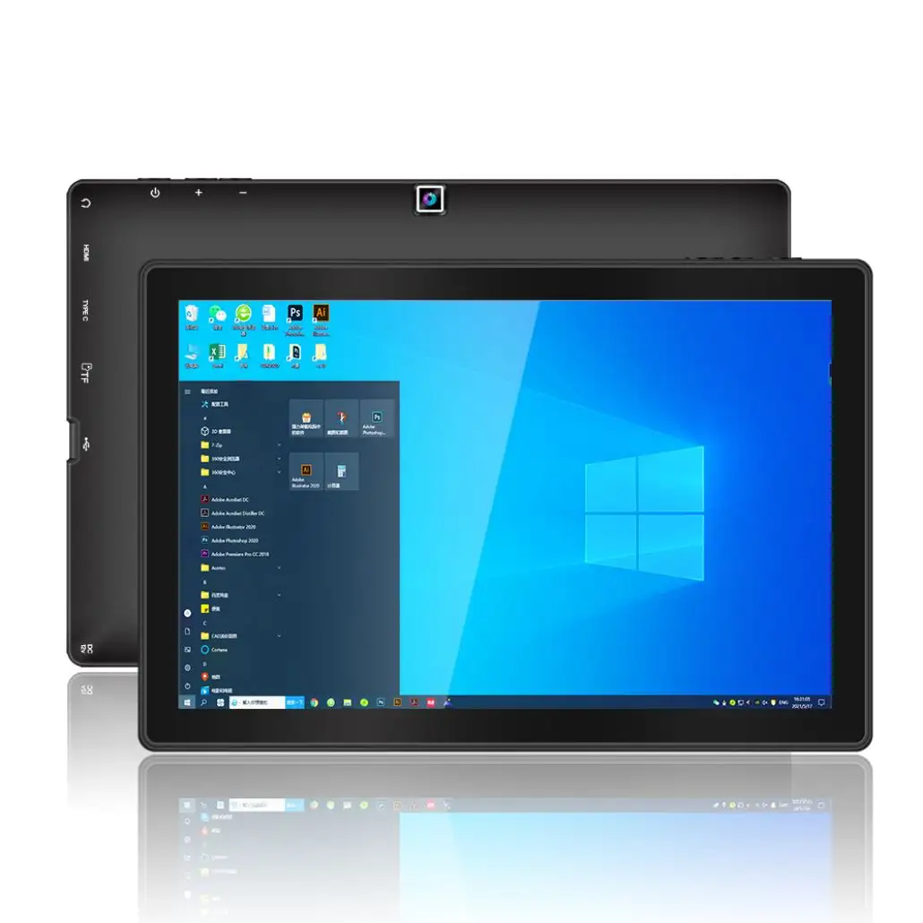 Tablet Intel N4020, Tablet layar tahan Laptop 4G Windows plastik Quad Core 10 inci DC, PC Wifi keras USB 3.0 WIN 10/11