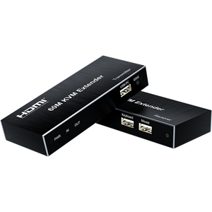 60m 1080p HDMI KVM扩展器，带音频输出红外遥控器，EDID支持5e类6电缆上的USB扩展