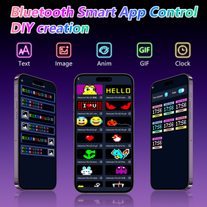 APP DIY Wörter LED-Zeichen P10 LED-Anzeige RGB Programmier bares Message Board mit hoch auflösendem LED-Scrolling-Display für Werbung - Product Image 2