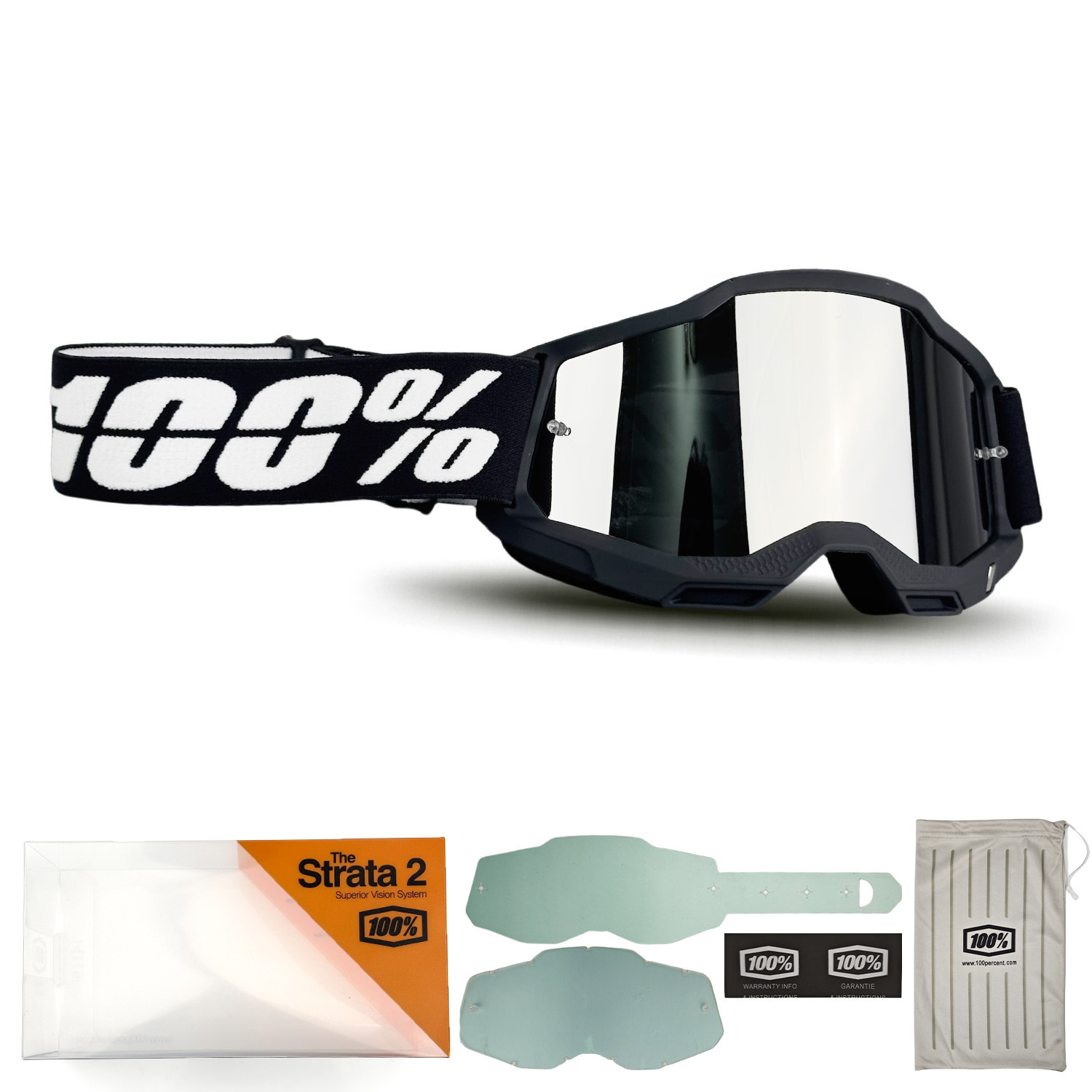 Montura negra, lentes plateadas, set de caja.