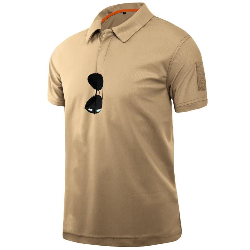 Sommer training Taktisches Kurzarm-T-Shirt Herren Wander uniform Polos hirt Spezielles schnell trocknendes einfarbiges atmungsaktives T-Shirt